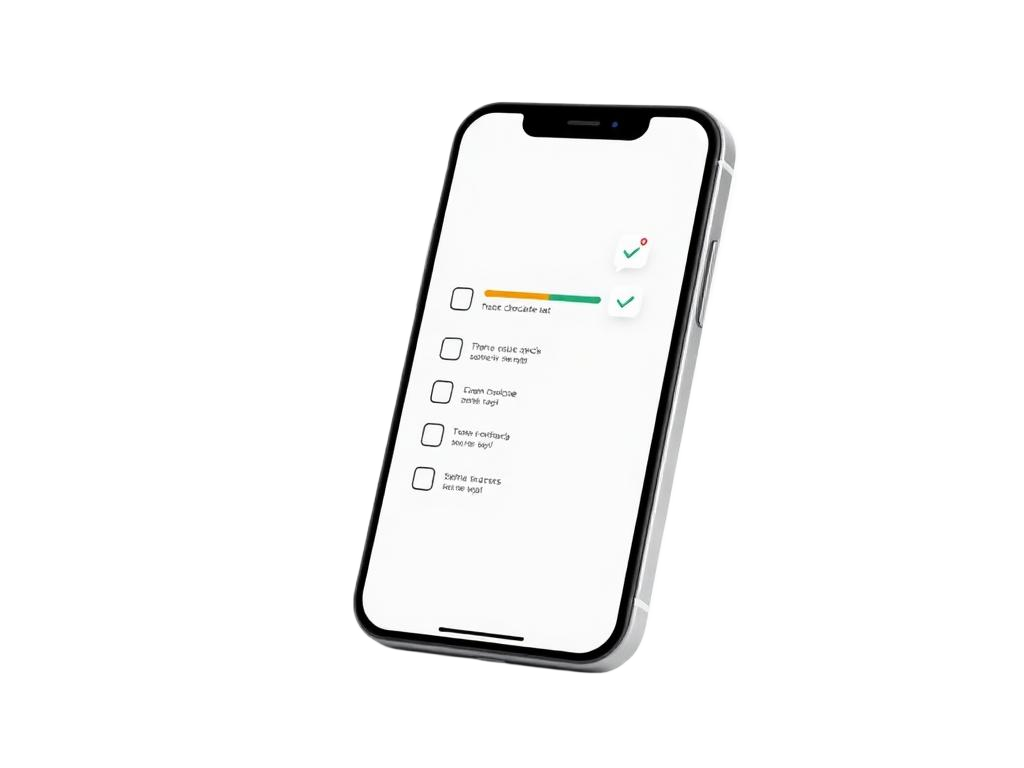 Phone showing a short questionnaire